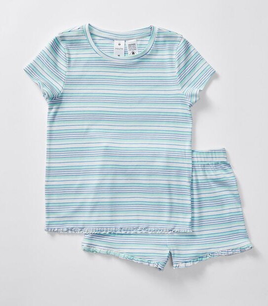 Striped Ribbed Pyjama Set