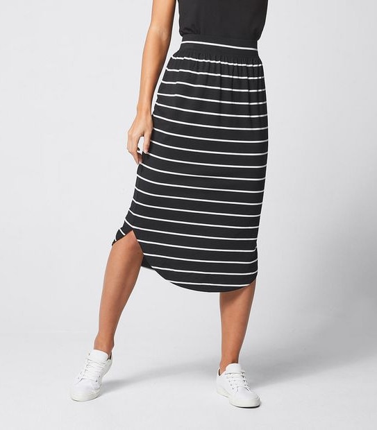 Jersey Curved Hem Skirt