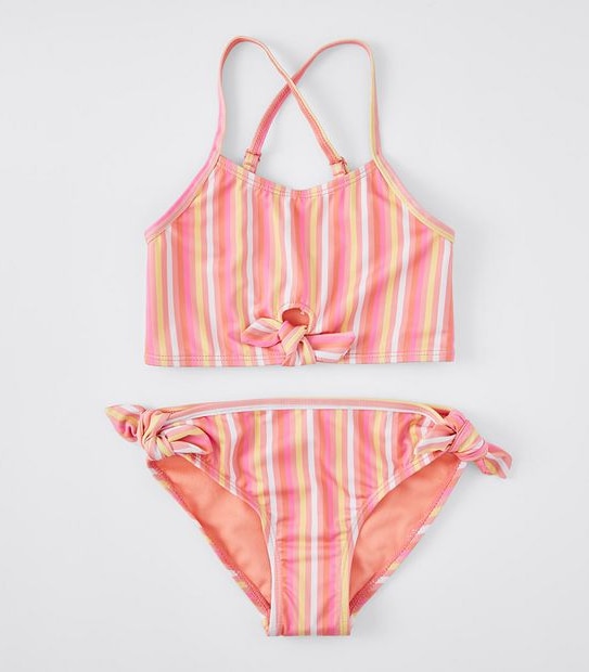 Piping Hot Striped Bikini Set