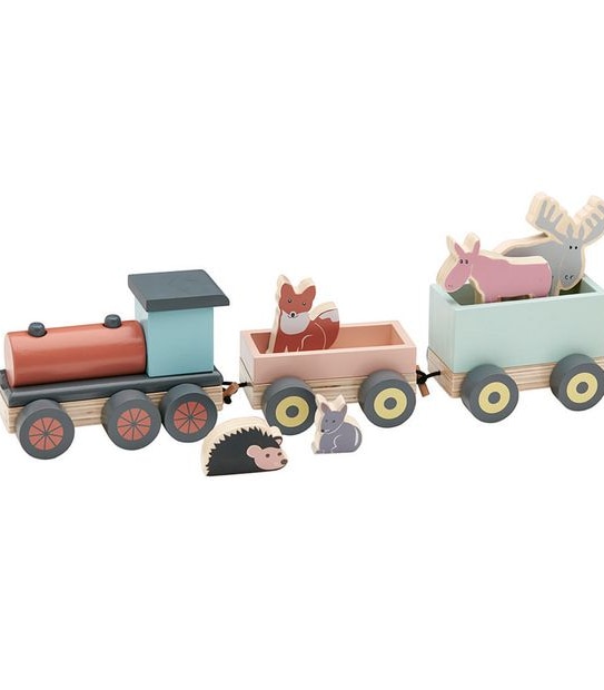 Kid's Concept Animal Wood Train - EDVIN