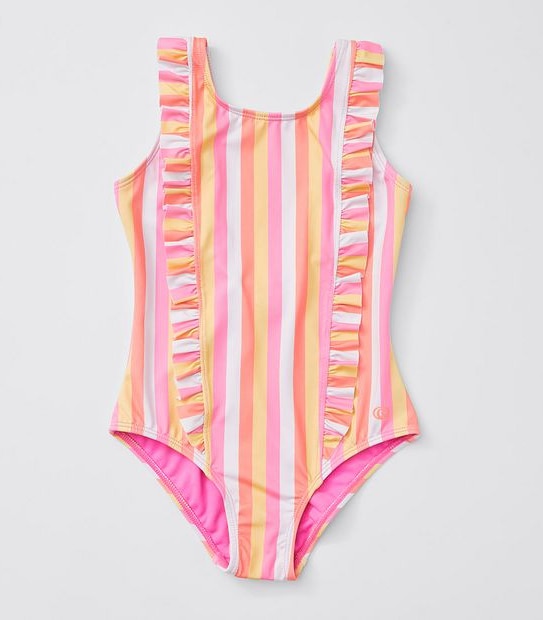 Piping Hot Striped Swimsuit