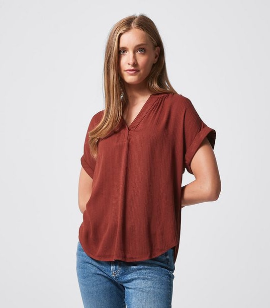 Dallas Gathered Neck Blouse