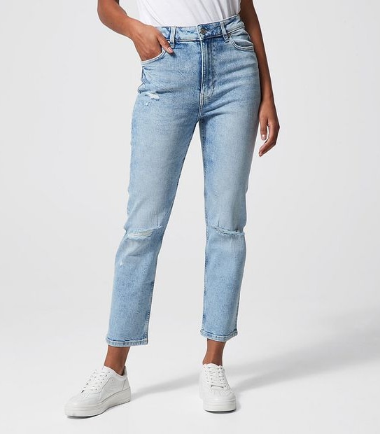 Alexa Straight High Rise Cropped Length Jeans 