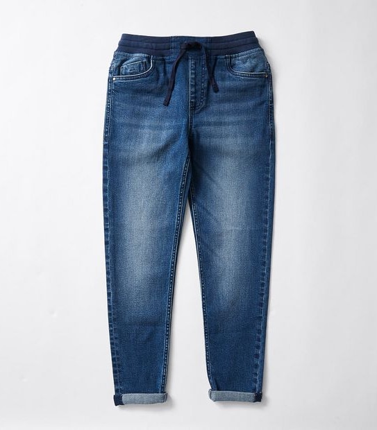 Brooklyn Ribbed Waist Straight Jean
