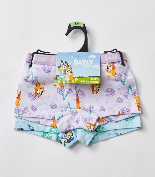Bluey 2 Pack Girls Shortie
