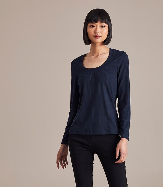 Scoop Rib Knit Top
