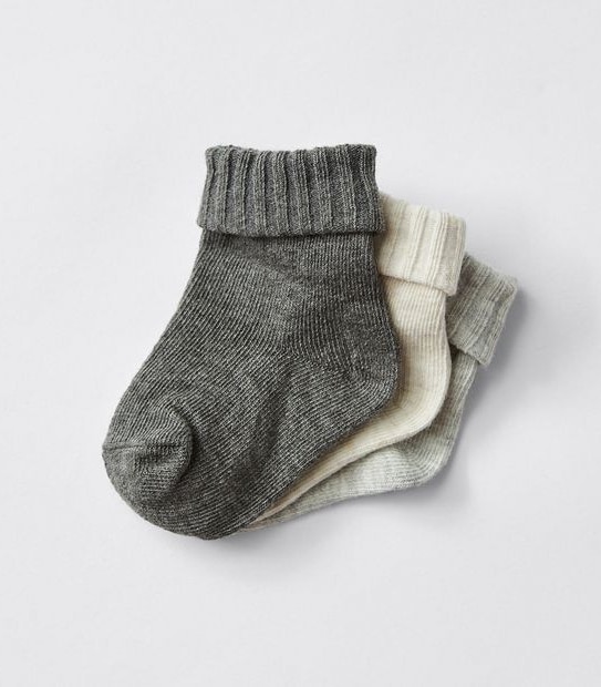 Baby Organic Cotton 3 Pack Socks
