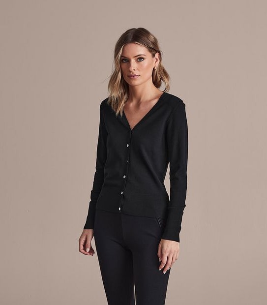 Preview Ribbed V-Neck Cardigan