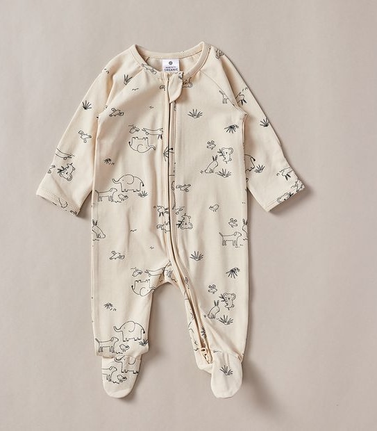 Baby Organic Cotton Print Coverall