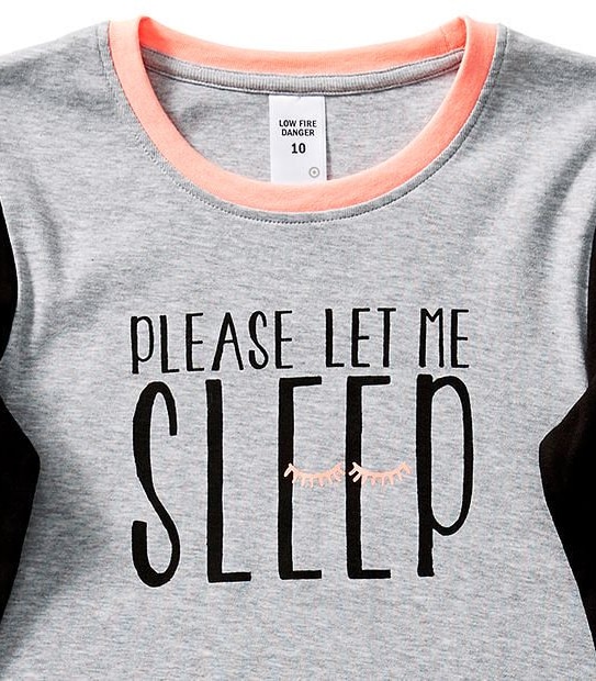 'Please Let Me Sleep' Long Sleeve Pyjama set