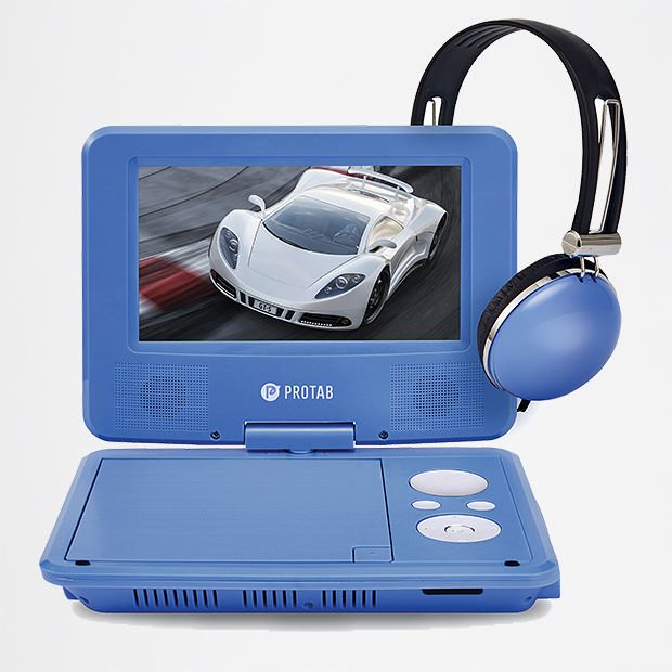 ProTab 7" Portable DVD Player With Headphones Blue Target Australia