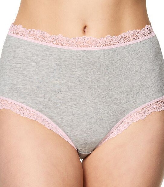 2 Pack Cotton & Lace Full Briefs 2 of 5