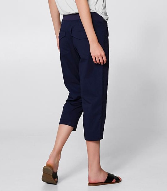Rib Waist Crop Pants