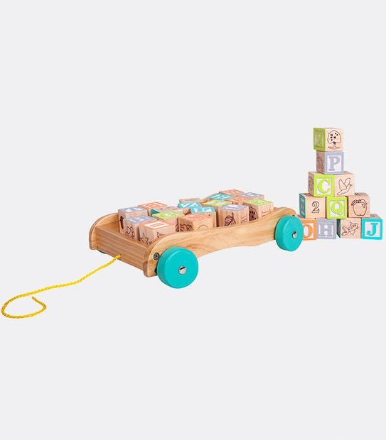 Young Ones My First Wooden Block In Wagon