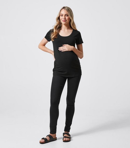 Maternity Short Sleeve Organic Cotton T-Shirt