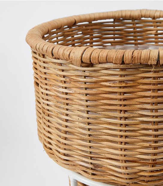 Elise Small Rattan Planter on Stand