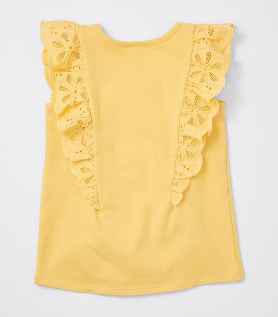 Broderie Frill Side Tank Top