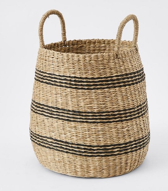 Striped Seagrass Basket