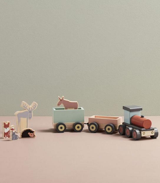 Kid's Concept Animal Wood Train - EDVIN