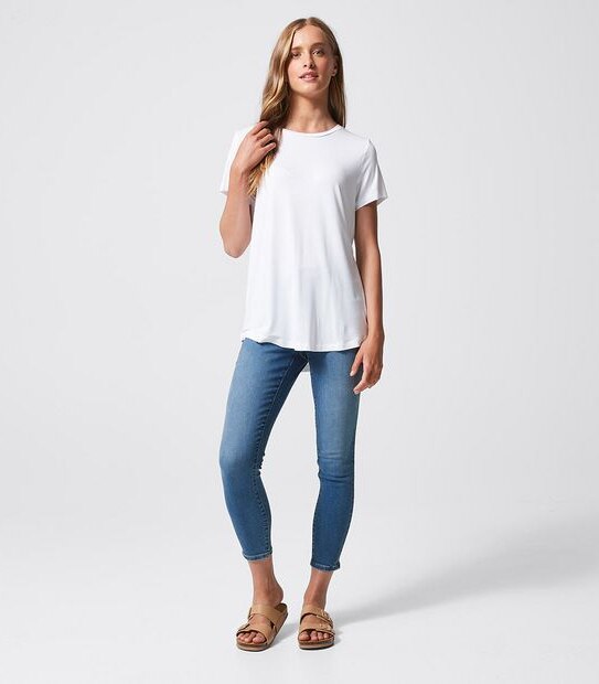 Modal/Elastane Crew Neck T-Shirt