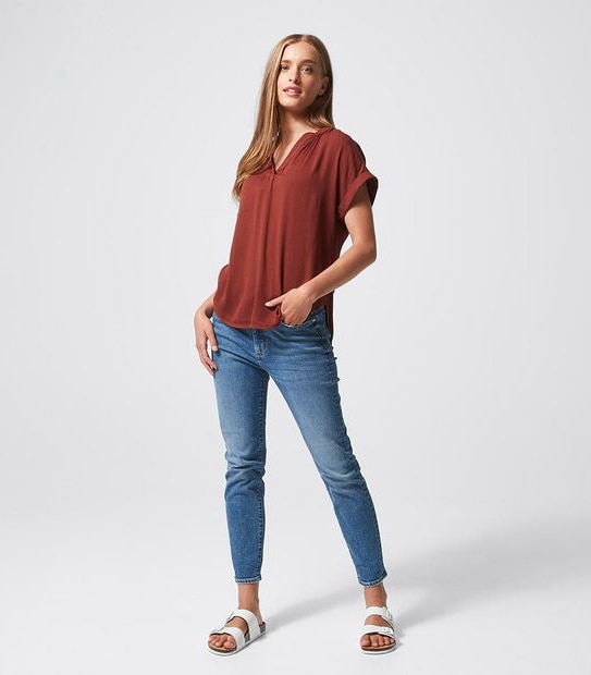 Dallas Gathered Neck Blouse