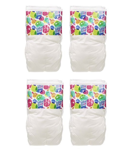 Baby Alive - Diaper Pack Refill for Toy Dolls - 4 Diapers