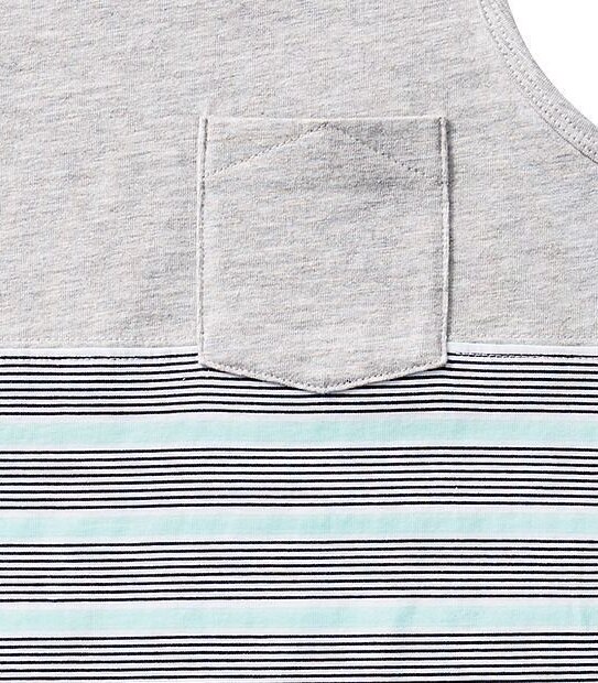 Spliced Stripe Pocket Tank Top