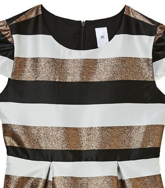 Metallic Stripe Party Dress 2 of 3
