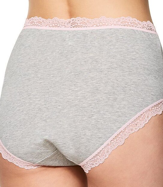 2 Pack Cotton & Lace Full Briefs 3 of 5