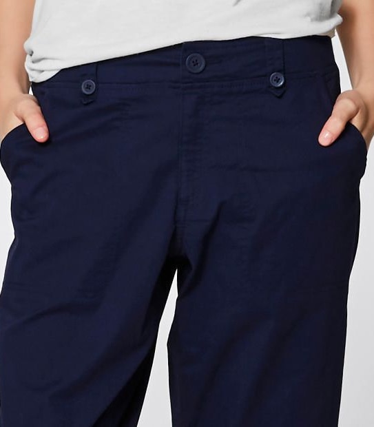 Rib Waist Crop Pants