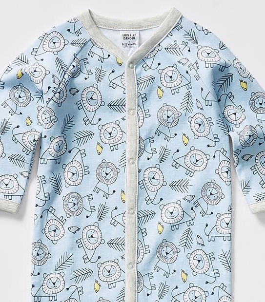 Baby Snap Button Print Coverall 3 of 3