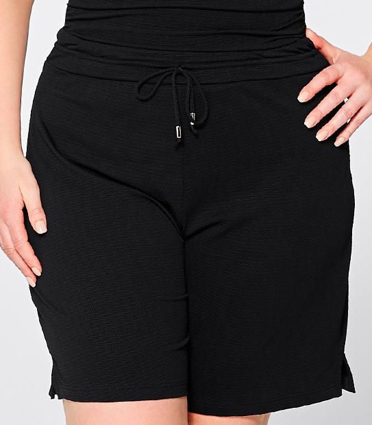 Belle Curve Textured Swim Shorts