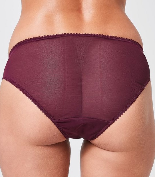 Preview Lace Bikini Briefs - Plum