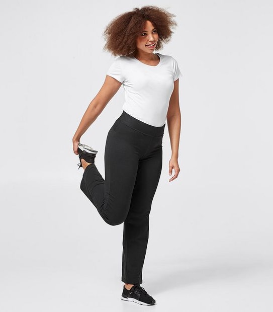 Active Wide Waistband Pants - Black