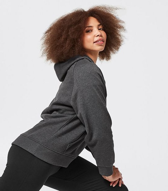 Active Fashion Hoodie Jumper - Charcoal Marle
