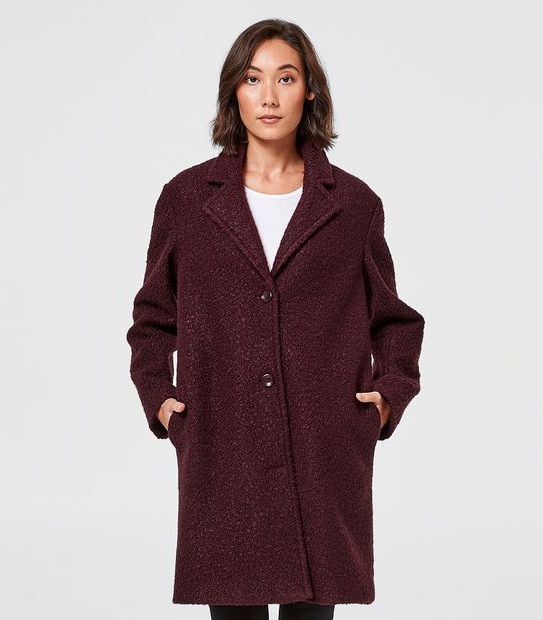 Boucle Jacket - Burgundy | Target Australia