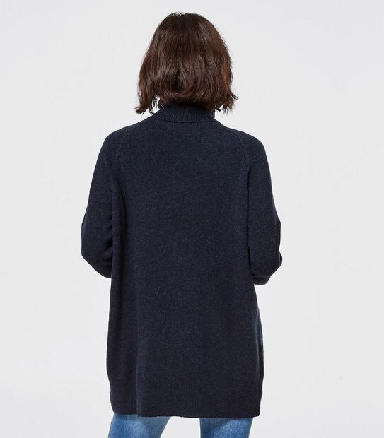 Supersoft Roll Neck Jumper - Dark Blue Marle
