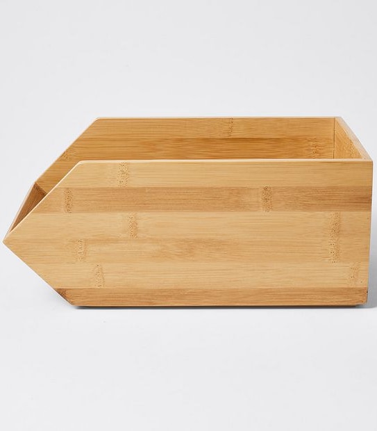 Bamboo Large Stackable Basket