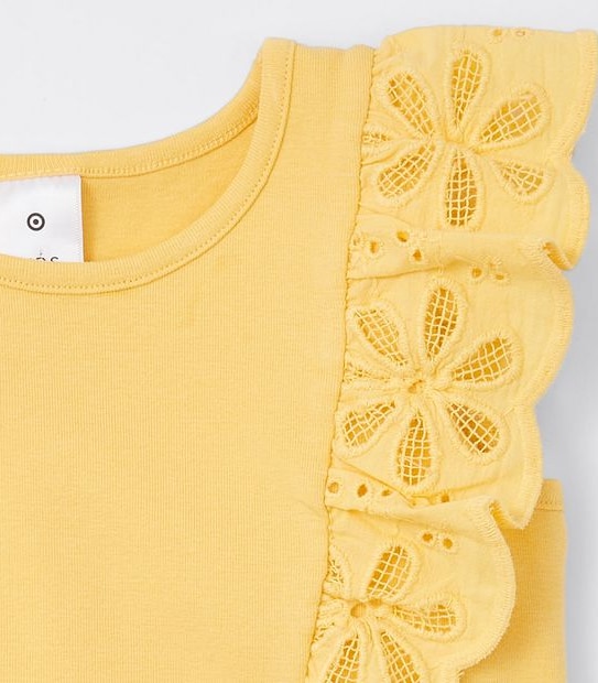 Broderie Frill Side Tank Top