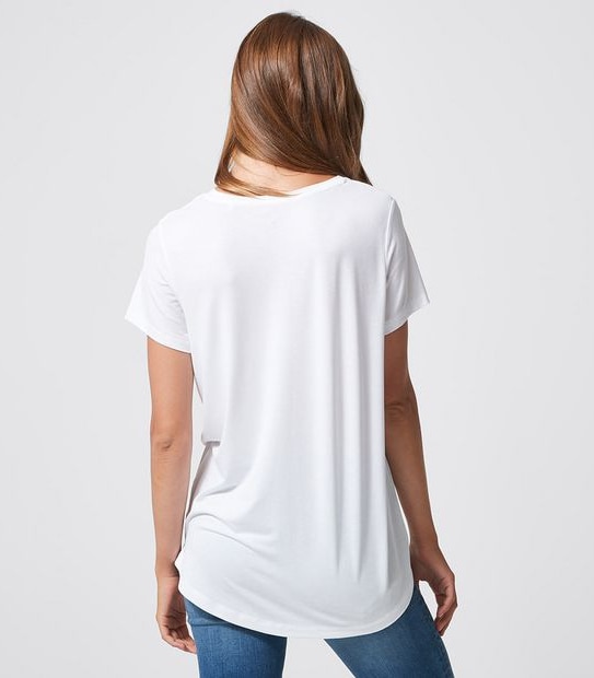 Modal/Elastane Crew Neck T-Shirt