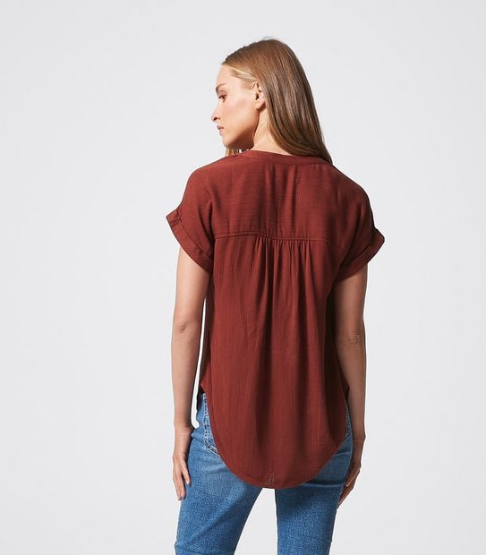Dallas Gathered Neck Blouse