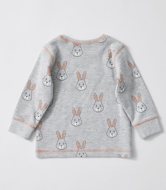 Baby Organic Cotton Bunny Waffle Pyjama Set 4 of 6