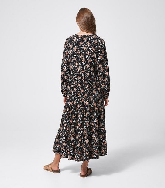 Long Sleeve Tiered Maxi Dress
