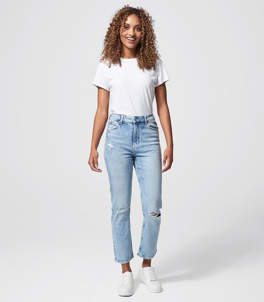 Alexa Straight High Rise Cropped Length Jeans 