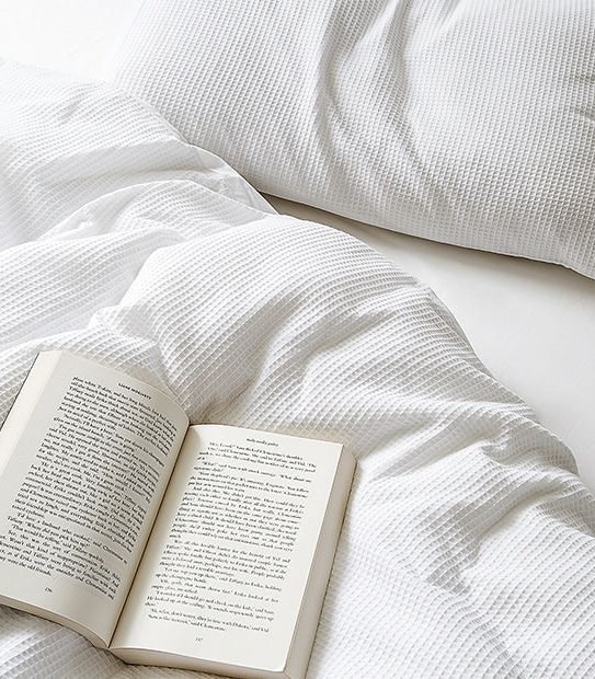 Waffle Quilt Cover Set - White