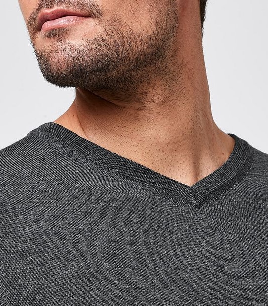 Preview Merino Wool V Neck Knit Jumper
