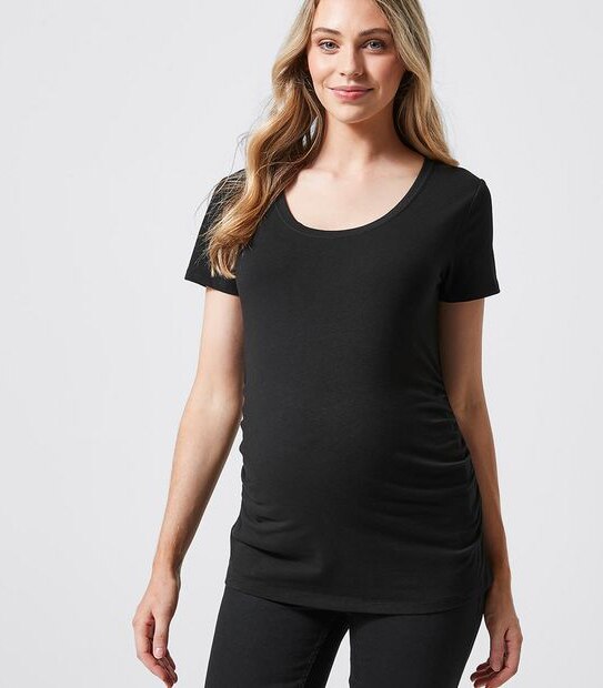 Maternity Short Sleeve Organic Cotton T-Shirt
