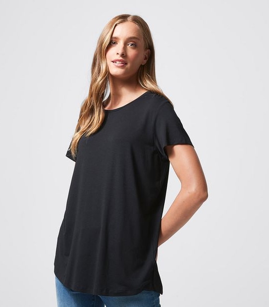 Modal/Elastane Crew Neck T-Shirt