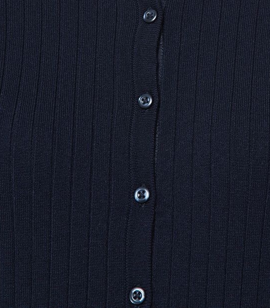 Preview Ribbed Crew Neck Cardigan