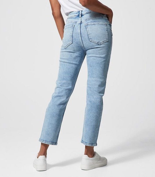 Alexa Straight High Rise Cropped Length Jeans 